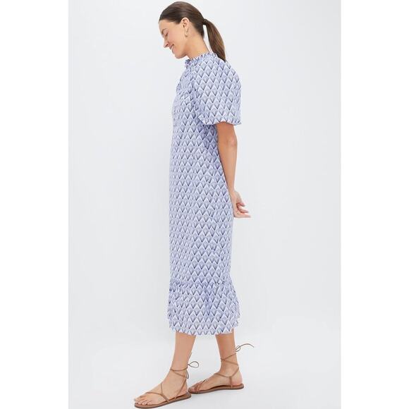 HYACINTH HOUSE Periwinkle Trellis Floral Mimi Midi Dress Size XXL NWT - Picture 4 of 8